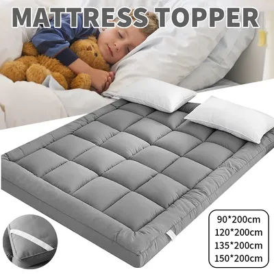 150CM Queen Mattress Topper for Body Pain Relief Thickened Soft Mattress Pad Cover 3D fiber Bed Topper Foldable Floor Tatami Mat