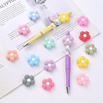10Pcs Baby Silicone Beads Flower Teether Beads For Making Baby Teether Chewable Beads Food Grade DIY Pacifier Chain Accessories