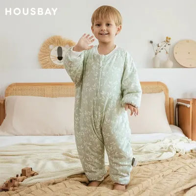 Sleeping Bag 100% Cotton Keep Warm Without Sweating Split Legs Are Not Bound Anti-kick Blanket Baby Sleeping Bed Pouduct
