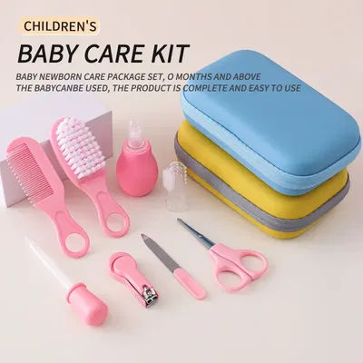 Newborn Baby Nail Scissor Baby Nail Care Tool Kid Safe Portable Nail Clipper Trimmer Tweezer with Box Children Manicure Kit