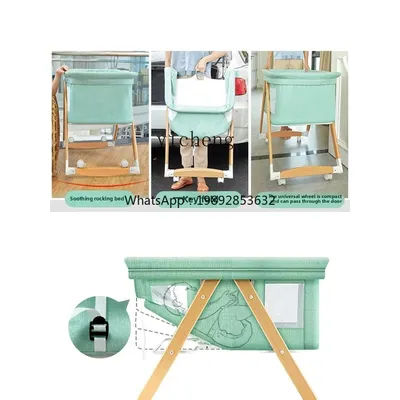 ZZ Baby Bed Movable Multifunctional Portable Folding Stitching Bed Baby Cradle Bed
