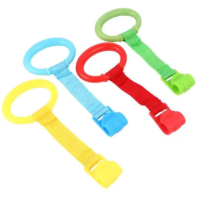 4 Pcs Pull Ring Grips Playpen Standing Rings Crib Portable Baby Nursery Cot Children Newborn