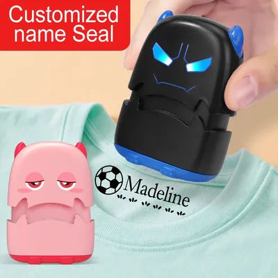 ‌Custom Baby Name Stamp Kit - Hot Sale Personalized Seal for School & Travel, Waterproof Ink Engraved Gift,Durable Design