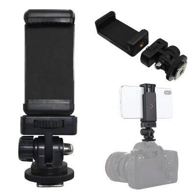 Adaptateur de fixation pour téléphone sur griffe porte-accessoire pour appareil photo reflex numérique, support de téléphone portable, cadre de trépied flexible pour moniteur