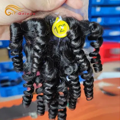Bouncy Curly Closure 100% Human Hair Closure With Baby Hair Remy Brazilian 4x4 Lace Closure