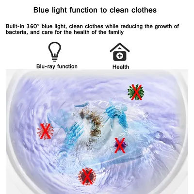 3.8Kg Semi-Automatic Single Bucket Mini Electric Washing Machine Household Purple Light Antibacterial Large Capacity Baby Washer