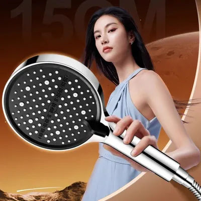 7 Jet Modes Shower Head High Pressure Big Panels Showerhead Handheld Large Flow Rainfall Spray Hotel Bathroom Accessories