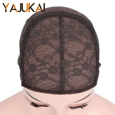 Yajukai New Wig Cap Hair Net Wig Making Materials Adjudtable Cap For Wig Black Brown Blonde Double Lace Net Cap Xl/L/M/S 4 Size