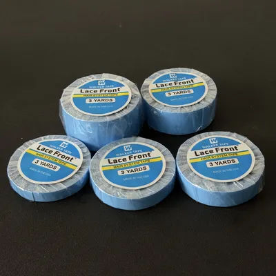 3 Yards Lace Front Walker Tape with 5 Sizes 0.8cm-2.54cm Waterproof Adhesive Tape for Lace Wigs Toupees Hairpieces