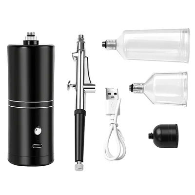 Airbrush Compressor Kit, Portable Airbrush Paint Spray Mini Spray Gun Wireless Air Brush Painting Airbrush Kit with Compressor