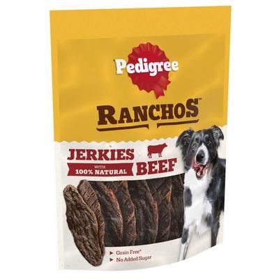 7x70g Ranchos Jerkies with Beef Pedigree dog treats