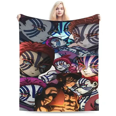 Japanese Akaza Manga Graphic Blanket Warm Soft Funny Plush Throw Blanket For Couch Chair Sofa Bed Flannel Bedspread Bed Cover