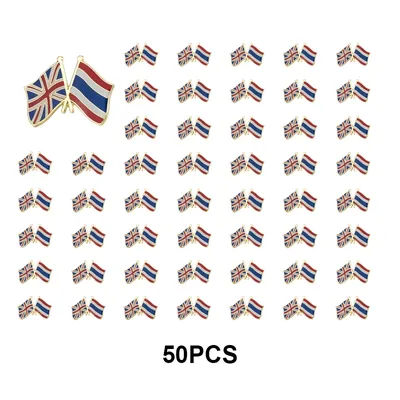 1-3-5-10-50-100pcs United Kingdom Thail& Badge Brooch Natinal Lapel Pins Flag Lapel Pins Country Flag Badge