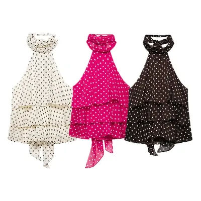 Haut pour femme 2026 Nouvelle Collection Été – Haut à pois superposé à col licou, élégant et chic, style vacances