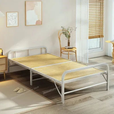 summer Comfortable Folding bed Bamboo Simple save space Single bed 1 person afternoon nap кровать двуспальная bedroom furniture