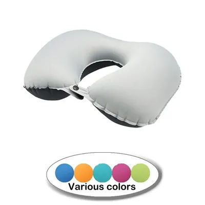 Inflatable neck pillow for travel, inflatable travel pillow for airplane, neck air pillow, travel neck support