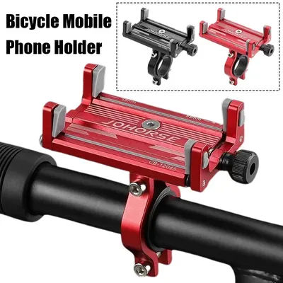 Bicycle MTB Phone Mount Stand: 360° Rotatable Aluminum Adjustable Non-Slip Bike Phone Mount, Handlebar Mounted Cell Phone Holder