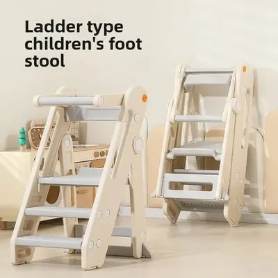 Learning Tower Baby Wash Table Ladder Stool Foldable Children's Climbing Foot Stool Baby Hand Wash Stairs A360