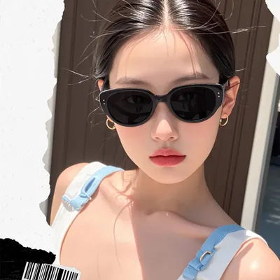 Lunettes de soleil rétro yeux de chat pliables, haut de gamme, résistantes à la mode, Protection solaire et monture étroite aux ultraviolets, nouvelle collection 2025 9674