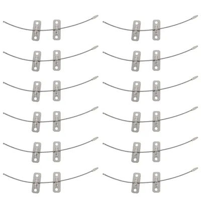 12Set Stainless Steel Anti-Tip Furniture Anchors Childproof Wall Mount Straps for TV Stand Shoe Cabinet Bookshelf Dresser Safety