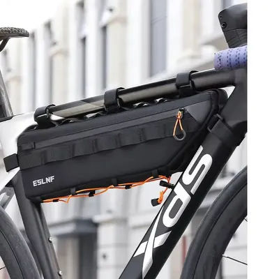 ESLNF Cycling Top Tube Bag For Bikes Large Capacity Stable Fix Durable Waterproof Inner Pockets For Tools Phones