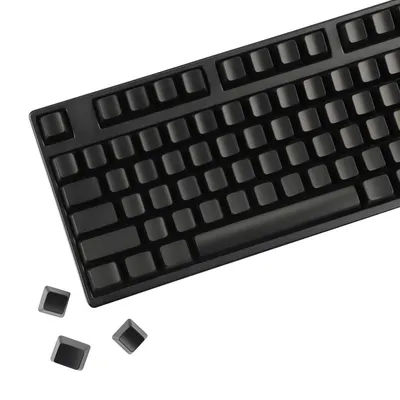 YMDK 109 Keys ABS OEM Profile Black White Blank Spray-painted DIY Laser Engraving Keycaps for MX Mechanical Keyboards