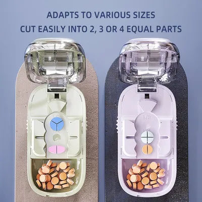 1/2 and 1/3 Adjustable Pill Cutter Storage Box Portable Drug Tablet Medicine Dustproof Divider Organizer Crusher Pill Cutter