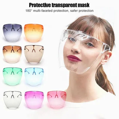 Unisex Colorful Protective Eye Shield Visor Cycling Sunglasses Half Face Anti-spray Mask