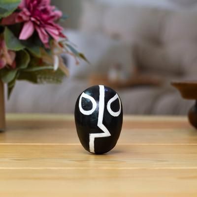 The Rayo of Jalisco,'Handmade Black and White Recycled Paper Wrestler Figurine'