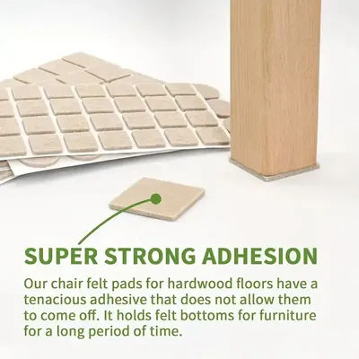 3Sheets Self Adhesive Felt Furniture Pads Chair Leg Anti Scratch Floor Protectors for Hardwood Floor Table Sofa Chair Feet