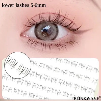Sunflower Lower Lashes 5-6mm Under Lashes 10 Rows Lash Clusters Wispy Bottom Lashes Eyelashes Extension False Eyelashes