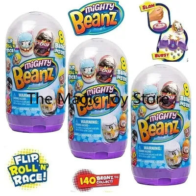 Original Mighty Beanz Toy Anime Figure Surprise Eggs Toy Blind Bag Mystery Box Surprise Capsule Toy Roly-poly Game Birthday Gift