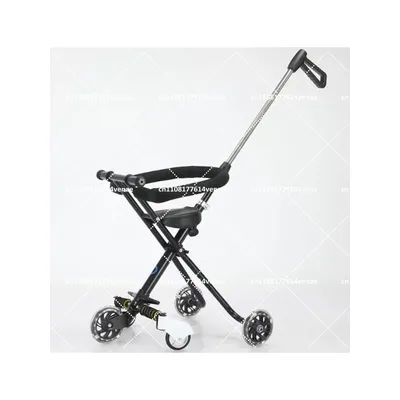 Kids Travel Cart for Ages 6-12, Lightweight Outdoor Stroller, Foldable Small Push Chair
