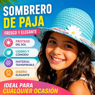 Chapeau de plage en paille, chapeau de soleil avec motif floral, respirant et léger, 3 couleurs disponibles