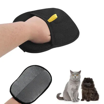 Pet Hair Removal Tool Reusable Static Removal Gloves, Double-Sided Grooming Gloves for Pets, Removes Pet Fur Hair for Carpets