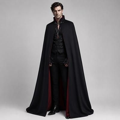 Gotico Medievale Rinascimento Lunghezza al pavimento Mantello con accessori Vampiro Ricamato Costume Fantasia Reale Halloween Carnevale Feste Fiera Rinascimentale LARP Adulti Mantello Collana