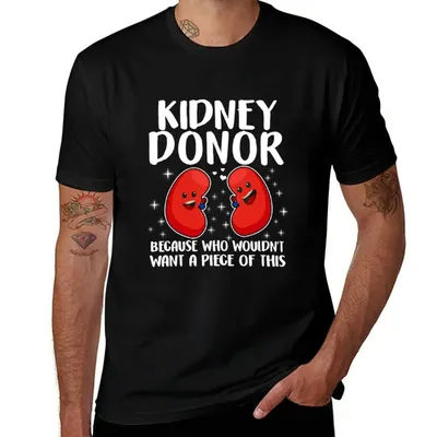 T-shirt mignon avec un motif de reins et un ruban vert, pour la sensibilisation à la transplantation rénale, pour les donneurs de reins qui n'en seraient pas fiers d'avoir une pièce de cet organe.