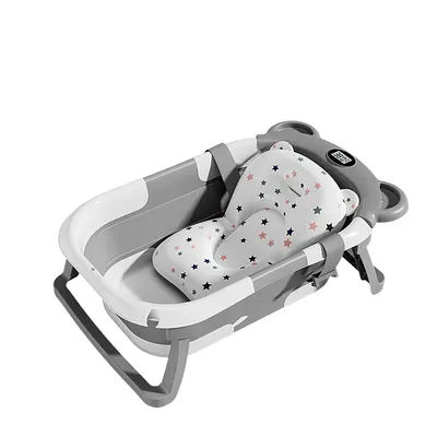 Household Newborn Baby Bath Tub Baby Can Sit and Lie Down Temperature-Sensing Bath Tub Bath Bucket Baby Folding Bath Tub