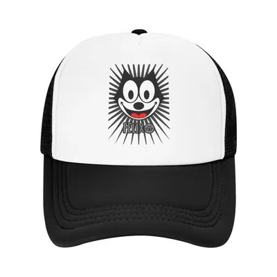 Casquettes de camionneur unisexes Felixed The Cat CLASSIC ANIMATED, casquettes de soleil, casquettes de golf, casquettes de baseball réglables en maille de polyester