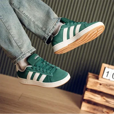 Adidas Retro Suede Skate Sneakers Vert foncé à trois bandes Chaussures de marche décontractées Hommes Femmes JP8734