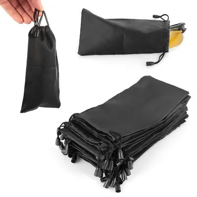 Sac de lunettes de soleil étanche en tissu doux, pochette de stockage de la poussière en microfibre, sac de transport Portable, 5/10 pièces
