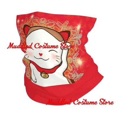 Personnalisé Kawaii Maneki Neko chat chanceux Bandana cou plus chaud femmes hommes hiver Ski Tube écharpe guêtre visage couverture