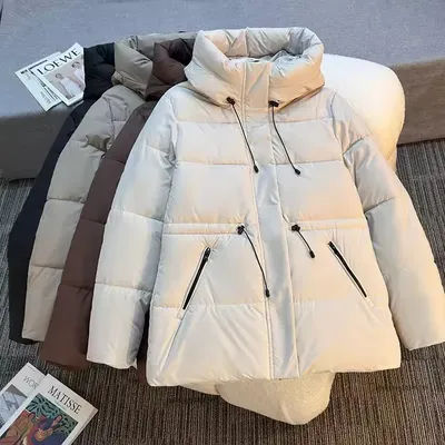Vêtements en coton européens et américains pour femmes, manteau Long à capuche, veste en coton épais, Parkas haut de gamme