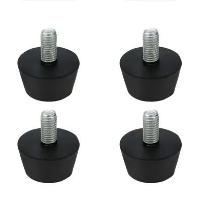 4Pcs Rubber Adjustable Feet Pad With Screw Table Chair Balck Leveling Foot Pad Furniture Leg Anti-shock Protecti