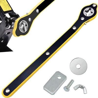 Set di cric portatile per auto per impieghi gravosi con chiave a cricchetto, cric a forbice girevole a 360° con maniglia lunga, strumento di sollevamento universale per auto, SUV, furgoni e camion.