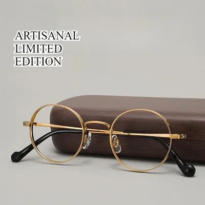 Lunettes rondes monture en titane pur petites lunettes Vintage hommes femmes cadre pour japonais et coréen