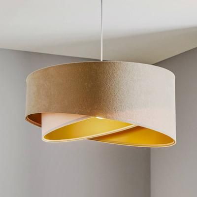Lampada a sospensione Vivien Maco Design, dimmerabile, Crema / Ambra, Soggiorno / Sala da pranzo, Tessuto / Stoffa / Seta, Moderno, Lampada a sospensione