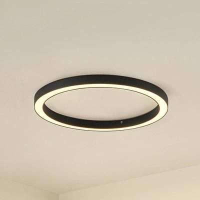 Plafoniera a LED Neor Lucande, dimmerabile, Nero, Corridoio, Metallo, Moderno, Plafoniera LED