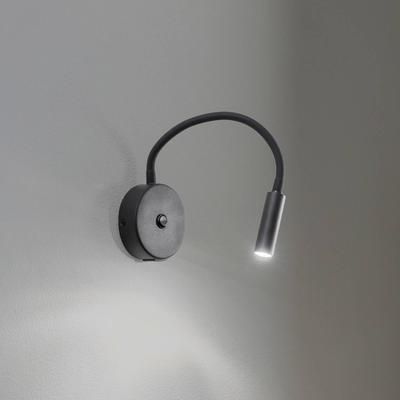 Applique da parete Lagos USB TK Lighting, Nero, Camera da letto, Metallo, Moderno, Applique