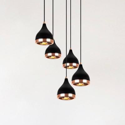 Lampada a sospensione Yildo 7005 Opviq, dimmerabile, Nero, Soggiorno / Sala da pranzo, Metallo, Moderno, Lampada a sospensione